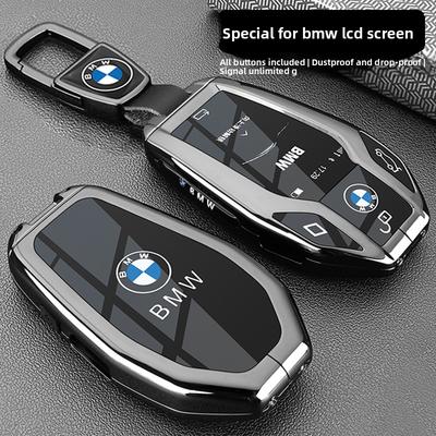 Leather Car Display LED Key Case Fob Cover Shell Accessories For BMW 3 5 7 Series G11 G12 G31 G05 G07 X3 X4 X5 X6 X7 I8 G32 G30 Lctu0