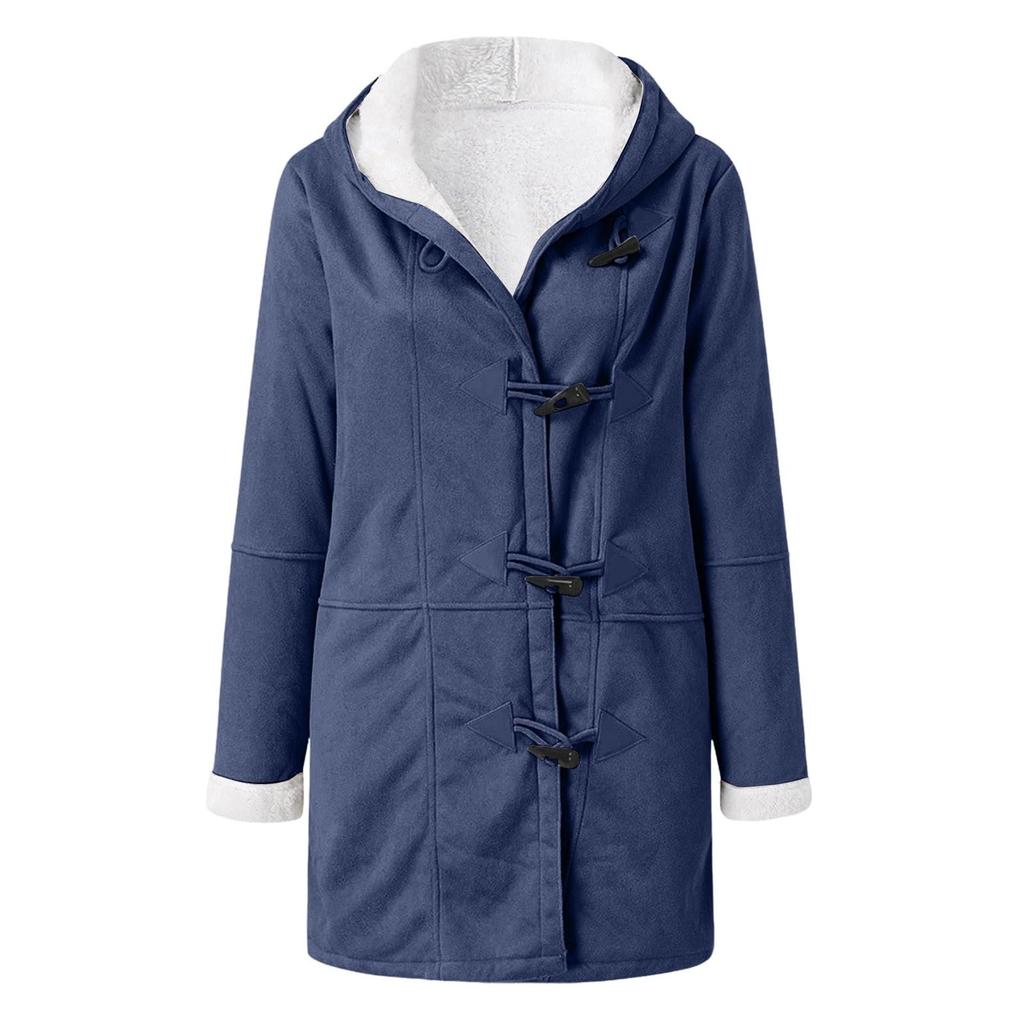 Kids' Fashion Solid-Color Cute Hooded Jacket Warm Long-Sleeve Coat For Fall And Winter