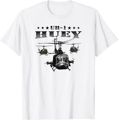 NWT Weißes Design Uh-1 Huey Huey Helikopter Pilot Vietnam Geschenk S-5XL T-Shirt Geschenk Unisex T-Shirt