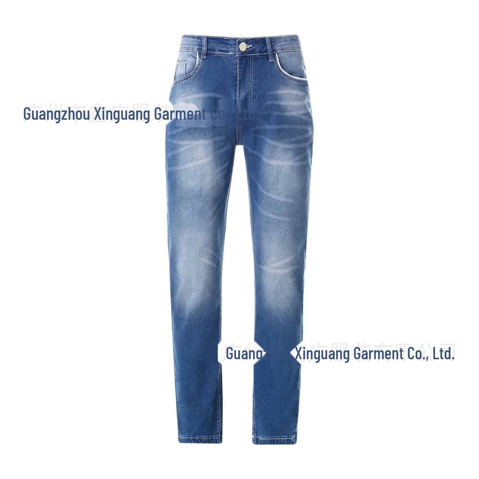 

Европейские и американские узкие синие прямые джинсы для мужчин 8878 2XL (90CM) светло-синий