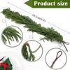 Christmas Norfolk Pine Dense Garland Artificial Greenery Real Touch Garland for Holiday Mantle Fireplace Table Home 1.8/2.7m