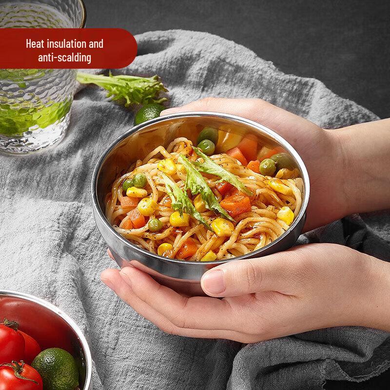 MAXCOOK Stainless Steel Double-Layer Insulated Bowls