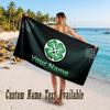 Celtic FC Design Beach Towel Custom Text Large Towel for Beach Vacation
