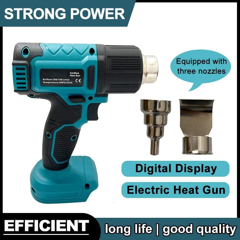 Passend für Makita Heißluftpistole Akku-Heißluftpistole Industrielle Hand-Elektro-Heißluftpistole Temperaturen Einstellbar 18V Akku