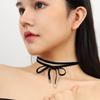 European and American Jewelry Gothic Neck Chain Choker Collar Ins Bow Pendant Collarbone Chain