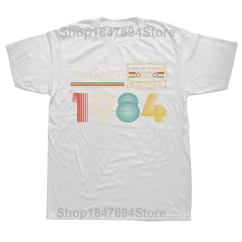 Cassette Vintage 1984 40th 40 Years Old Birthday Party Women Men T Shirts Limited Edition Retro Graphic Tee Classic T-shirts