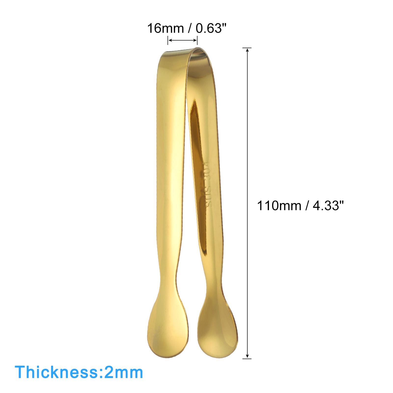 

Serving Tongs 8pcs 4.3Inch - Stainless Steel Ice Tongs, Tiny Tongs for Appetizers Sugar Charcuterie Dessert Tea Parties Bar Cafe золотой