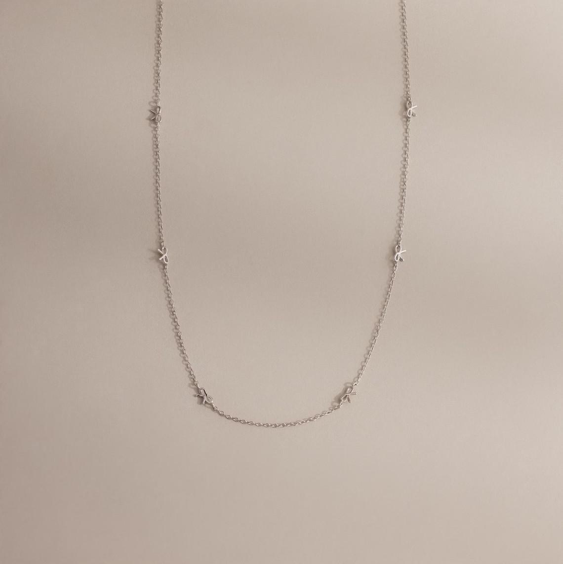 Silver s925 Bowknot Niche Trendy Necklace Pendant – Fashion Clavicle Chain for Women 925 Silver