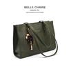 Women's Olive Green Retro Tote Bag - High-end Shoulder Bag for Autumn/Winter 2025