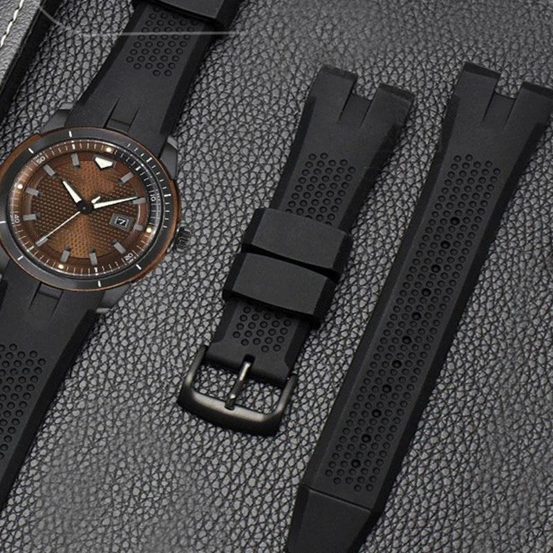 Silicone Watchband For Citizen Eco-Drive CA4154 4155 AW1475 1476 Bracelet Men Rubber Replacemen Strap