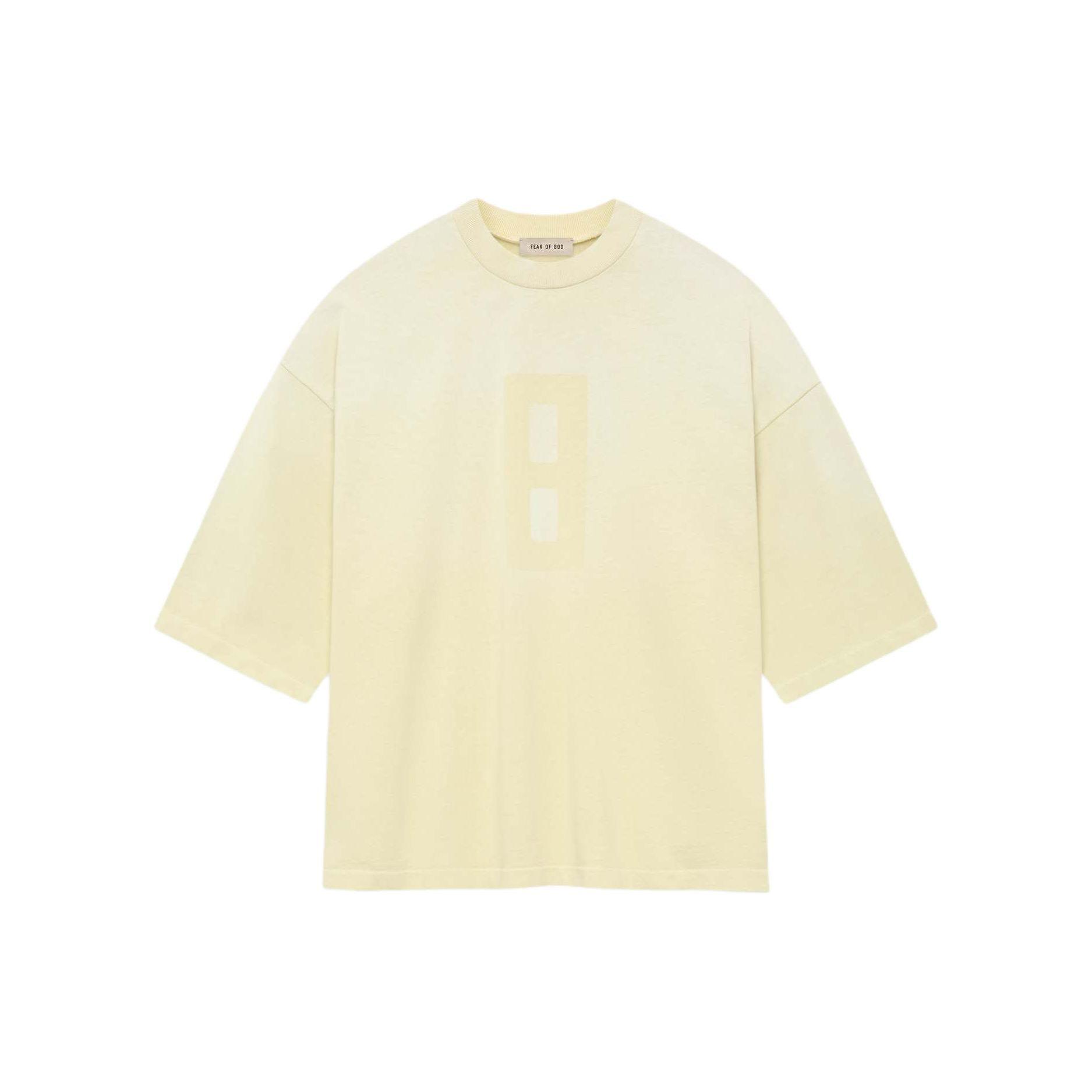

Fear Of God Ss24 Ribbed Knit Crew Neck Short Sleeve T-Shirt Unisex Tops Lemon-Cream FG850-070JER-720 XS