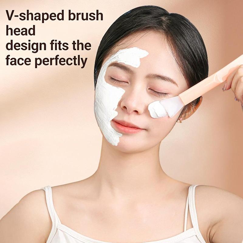 Double-Ended Silicone Mask Brush Mixing Stick Mask Scraper Soft-Tipped Spa Tool Makeup Brush