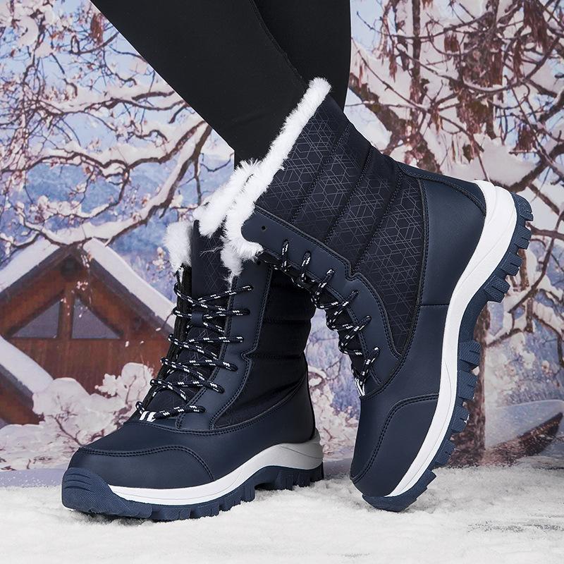 Snow boots women's shoes new velvet thickened autumn and winter short women's boots sports casual warm cotton shoes