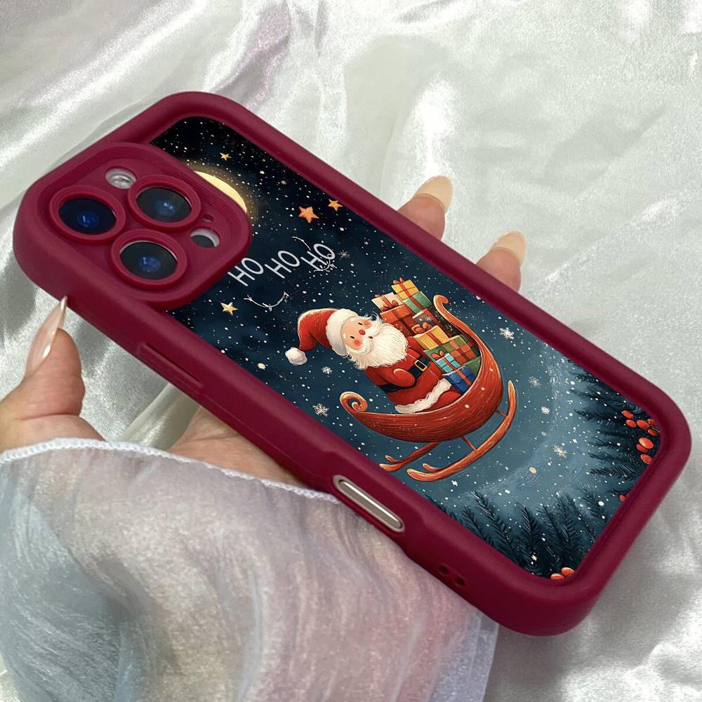 JT5 Aesthetic Christmas Phone for for iPhone 17 16 Pro Max Samsung S26 Ultra A17 A26 A07 Xiaomi Redmi Note 14 Pro Plus Soft TPU Case Cover