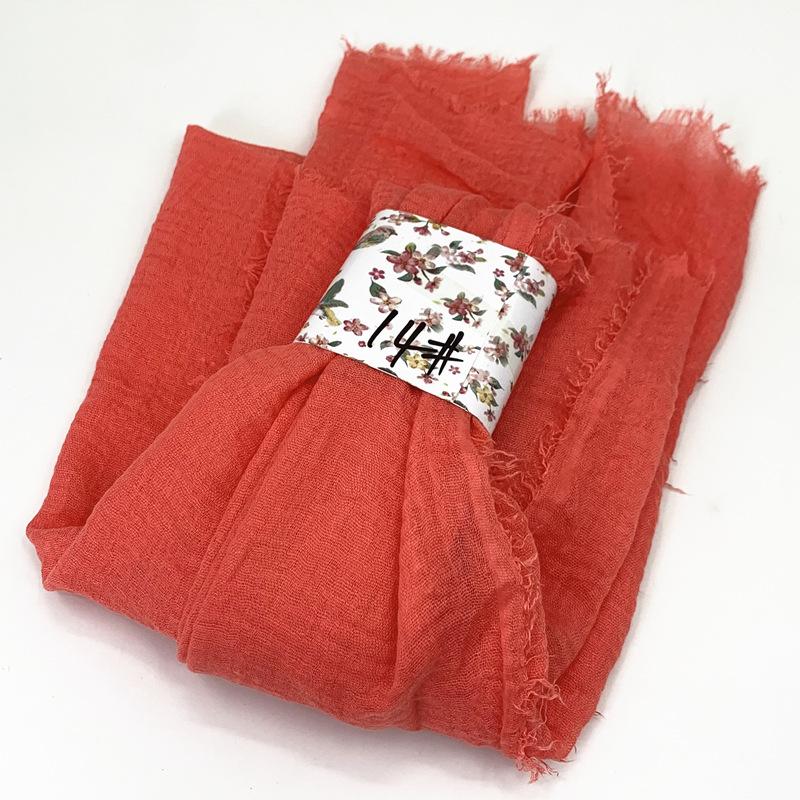 Women Cotton Scarf New Summer Girls Solid Color Sunscreen Thin Scarves Soft Shawl Foulard Viscose Spring Lady Wrap Shawls