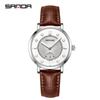 Fashion Sanda 1140 Top Brand Quartz Watch Simple Waterproof Leather Belt Women's Night Light Trendy Wristwatches For Ladies