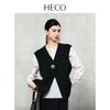 HECO Women's Retro Old Money Style Pleated Vest