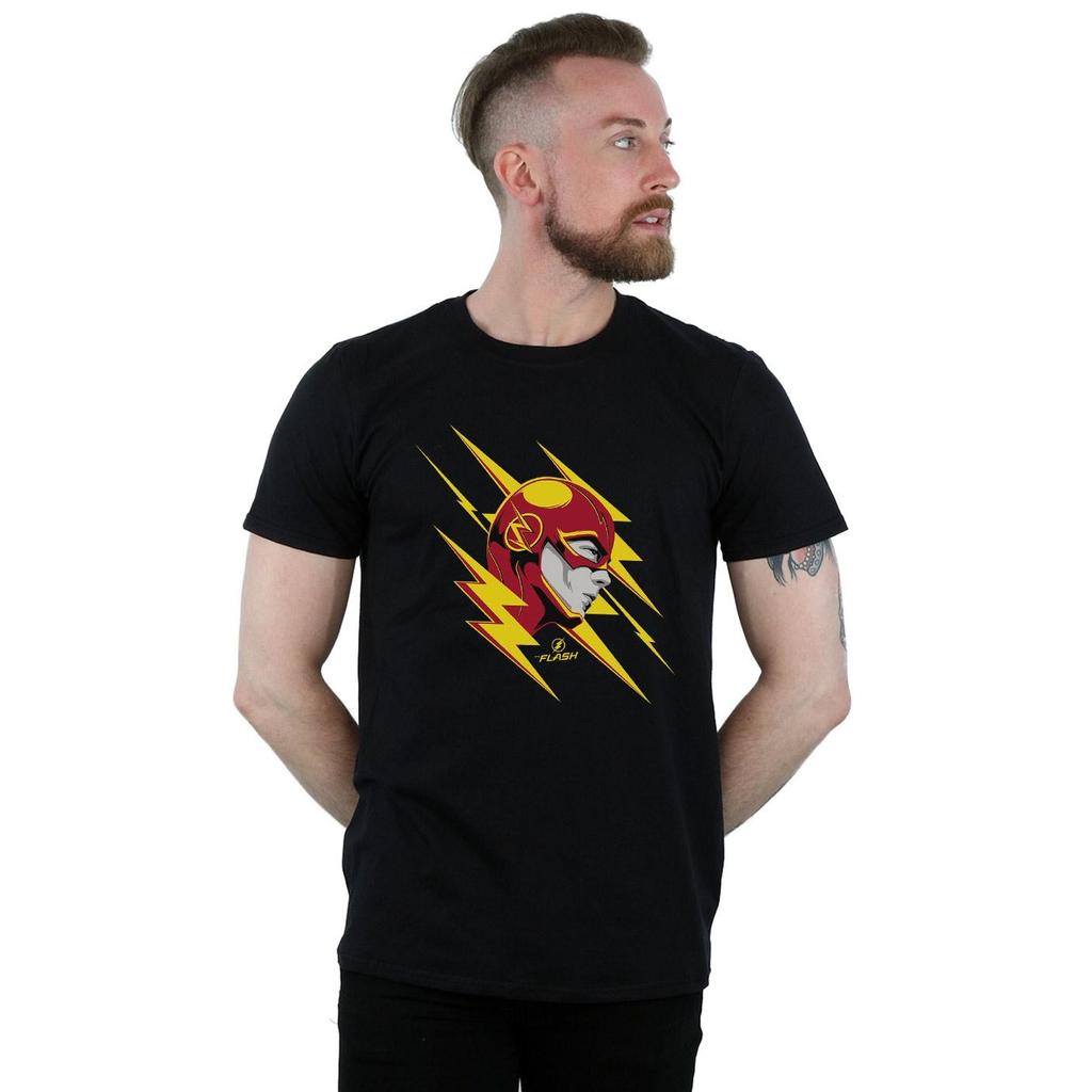 DC Comics Mens The Flash Lightning Portrait T-Shirt
