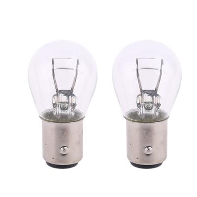 2pcs P21/5W S25 12V21/5 BAY15D Car Clear Glass Lamp Brake Tail Bulb Halogen