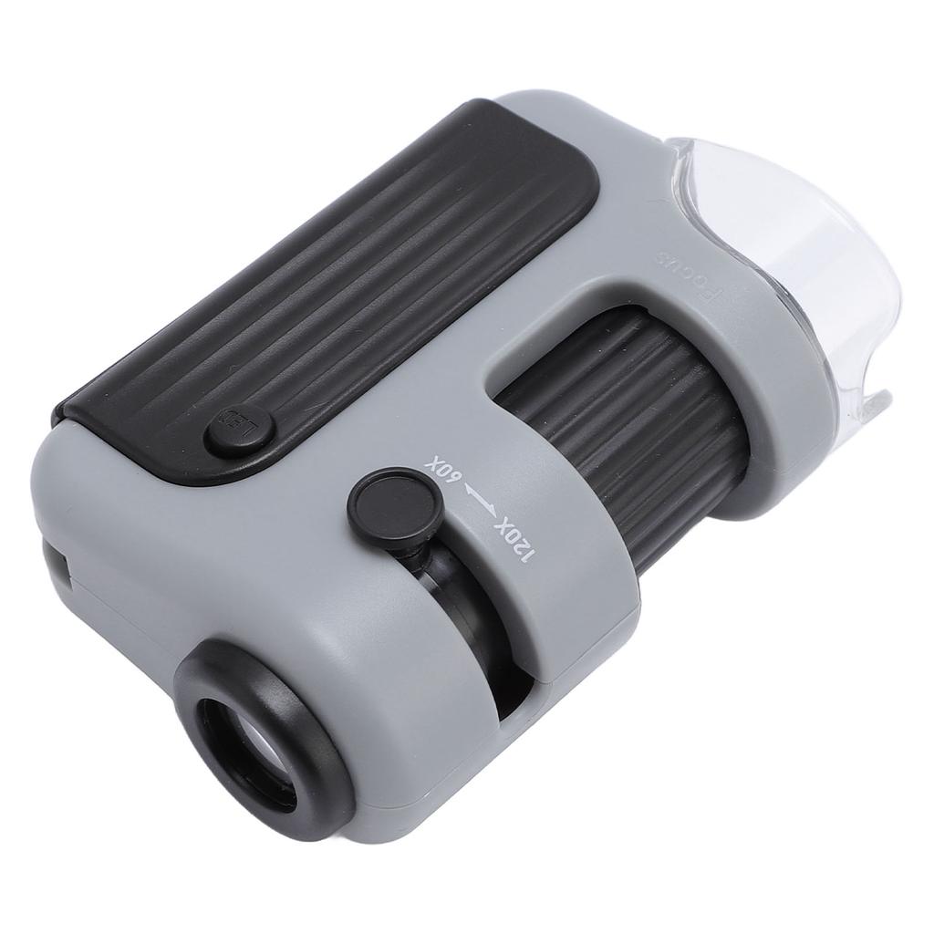 Pocket Microscope 120X with LED Light Educational Portable Handheld Microscope for Classroom Lab Students
