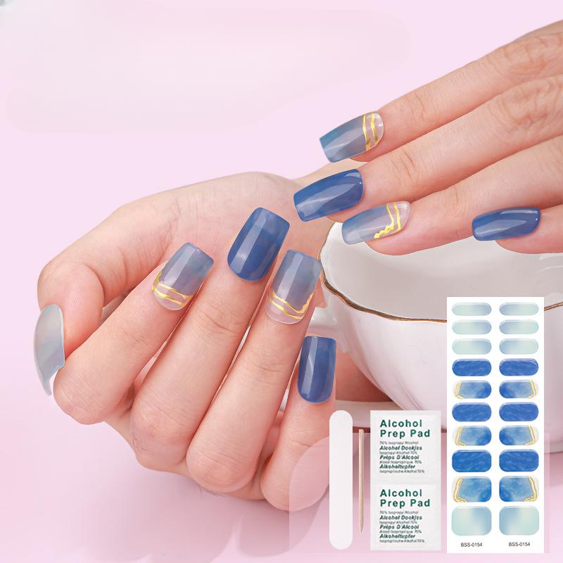 Gel Manicure Stickers Phototherapy Semi-cured Gel Nail Stickers
