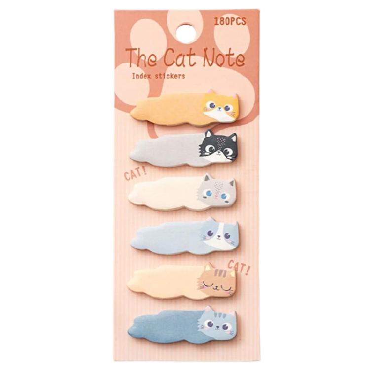 180 Counts Kitten Index Tabs Writable Page Mark Bookmarks Adhesive Index Labels Page Tabs for Notebook Planner Calendar