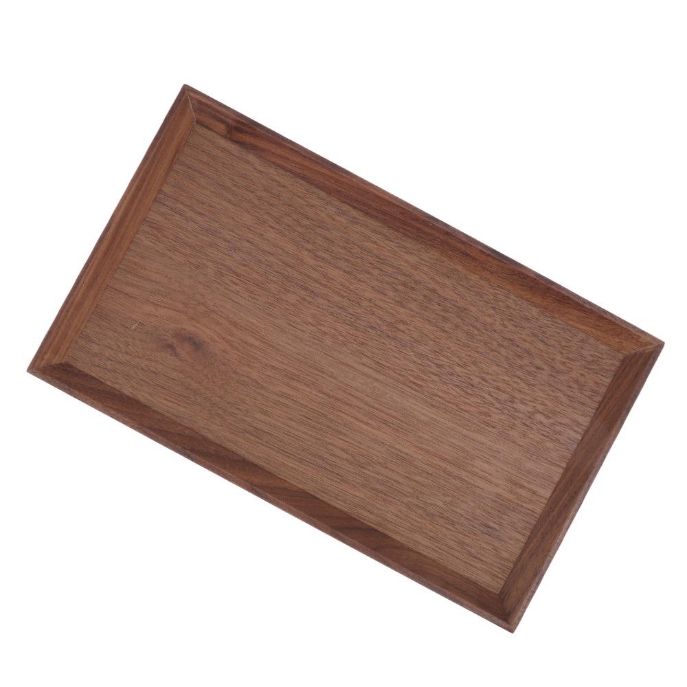 Rectangle Tea Tray Matte Rectangular Plate Simple Style Wooden Tray Fruit Storage