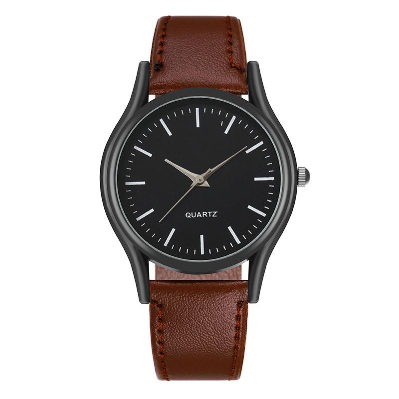 New Couples Watches Leather Strap Minimalist Fashion Quartz Wristwatches Multiple Colors for Loved Ones Gift Parejas Montre