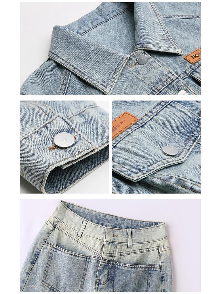 2024 Spring Casual Denim Two-Piece: Trendy, Versatile, and Fashionable