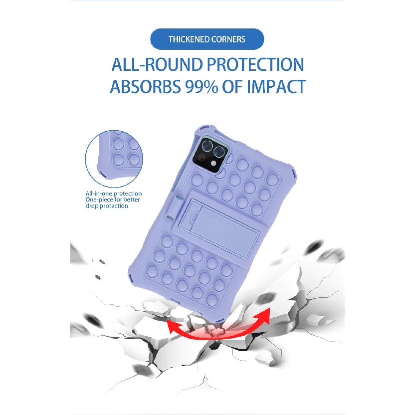 Adjustable Stand Silicone Case For Xiaomi Redmi Pad SE 4G 2024 8.7 inch Kids Cover With Shoulder Strap Shockproof Multi-angles