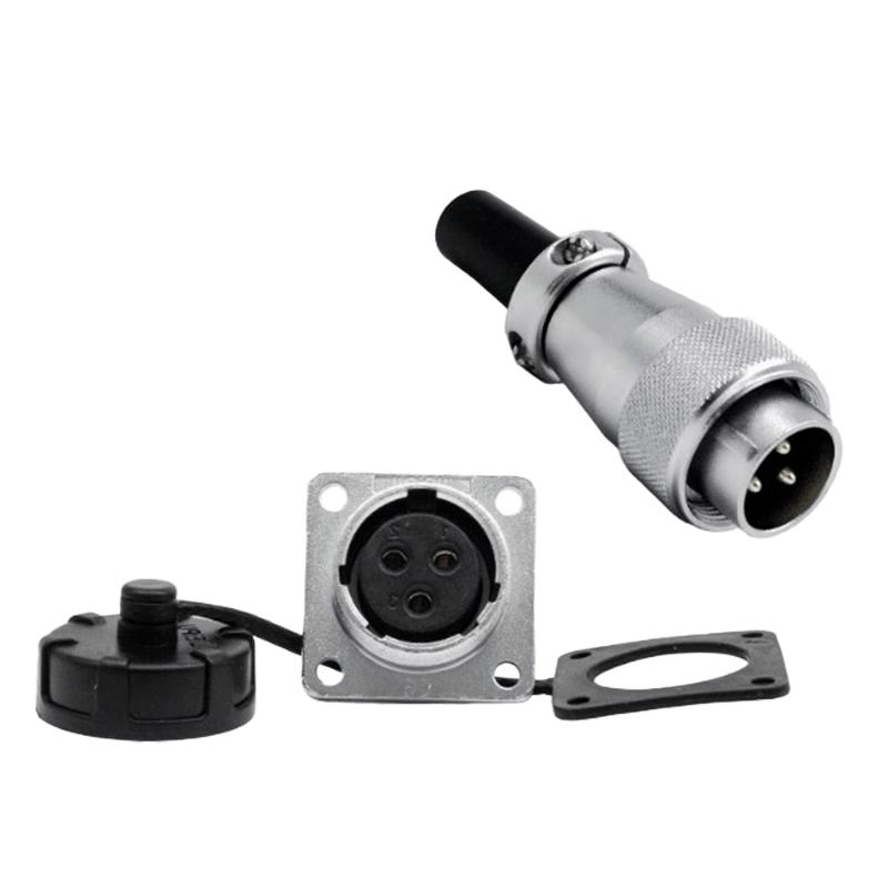 ROSIGHT WS20 3-Pin Square Flange Aviation Connector
