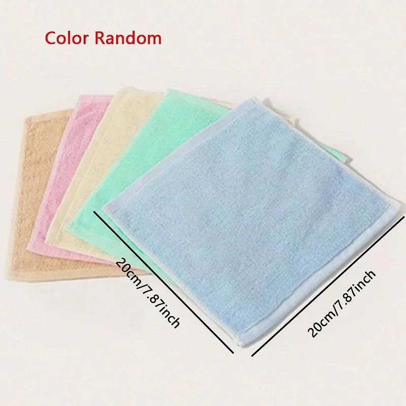 Conjunto de Toalhas de Rosto de Lã de Coral, Toalha Quadrada Macia e Absorvente, Toalha Pequena de Cor Sólida para o Rosto, Panos de Limpeza Multiusos