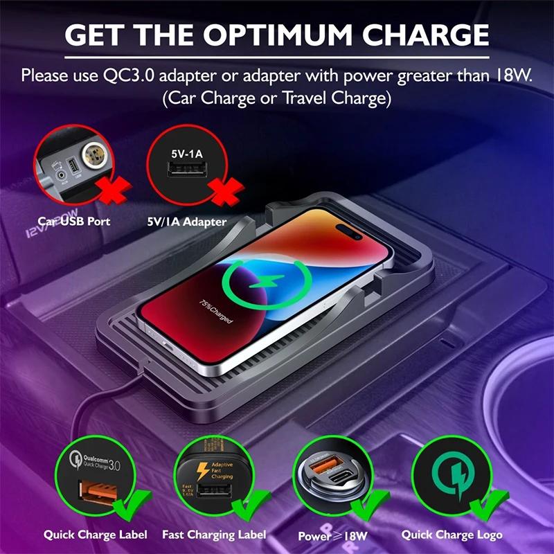 15W Car Fast  Wireless For iPhone 15 Charger Pad Mat Wireless Charger Automatic Clamping Car Mount Phone Holder Car Electronics