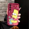 Custodia per Telefono per Samsung Galaxy A04 A17 A15 A12 A07 A13 A30 A14 A16 A50 A06 A05 A20 A11 Cartoon I Simpson Bart