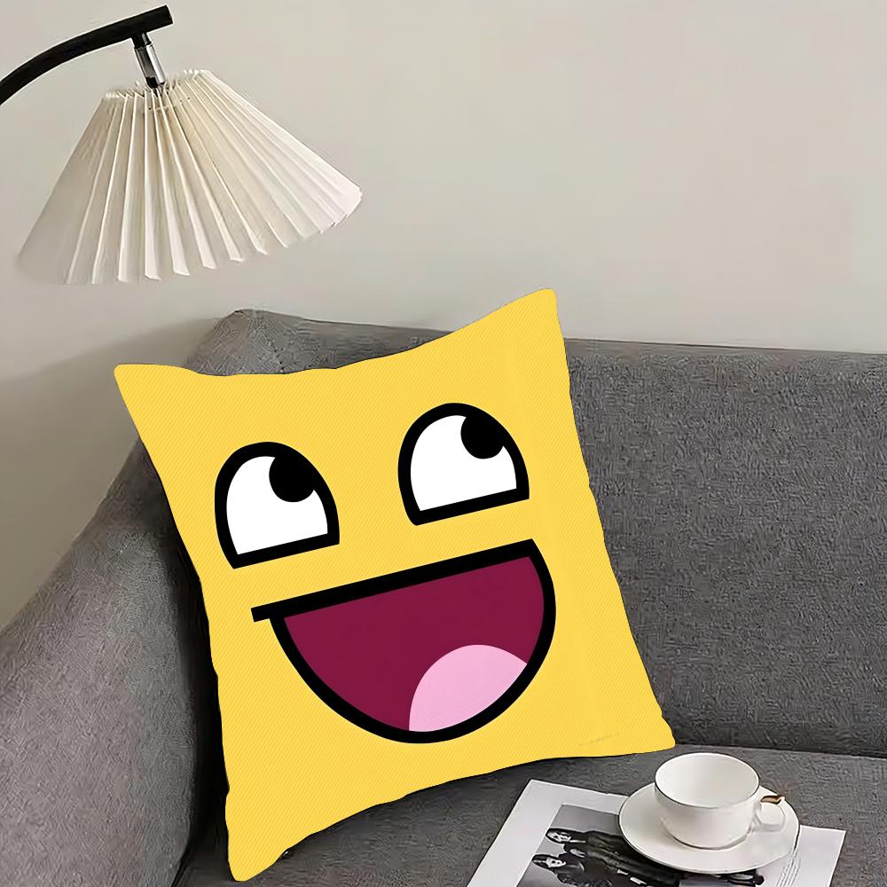 Funny Emoji Cute Cushion Cover Pillowcase Ultra Soft Skin Friendly Fabric Cloud Like Comfort & Concealed Zipper