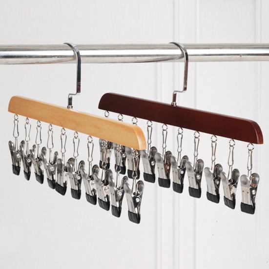 Clips Great Load Bearing Anti-slip Wardrobe Clothes Hanger Scarf Tie Clip Hanger