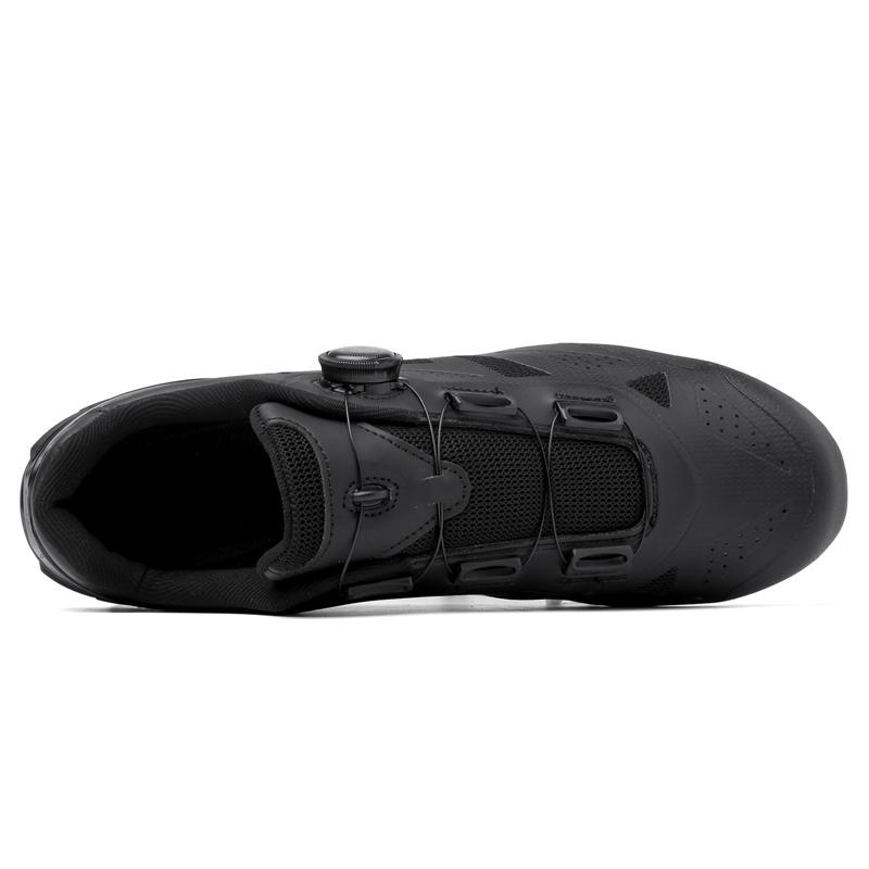 MTB Cycling Sneakers Men Women Breathable Knit Self-Locking Road Bicycle Shoes For Exercise Bikes SPD Cleats Clip Cycle Trainers