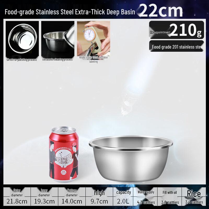 ZISIZ Stainless Steel Mixing Bowl