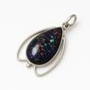 Natural Multi Color Opal Pear Cut Pendant 25.60 Ct Certified 925 Sterling Silver