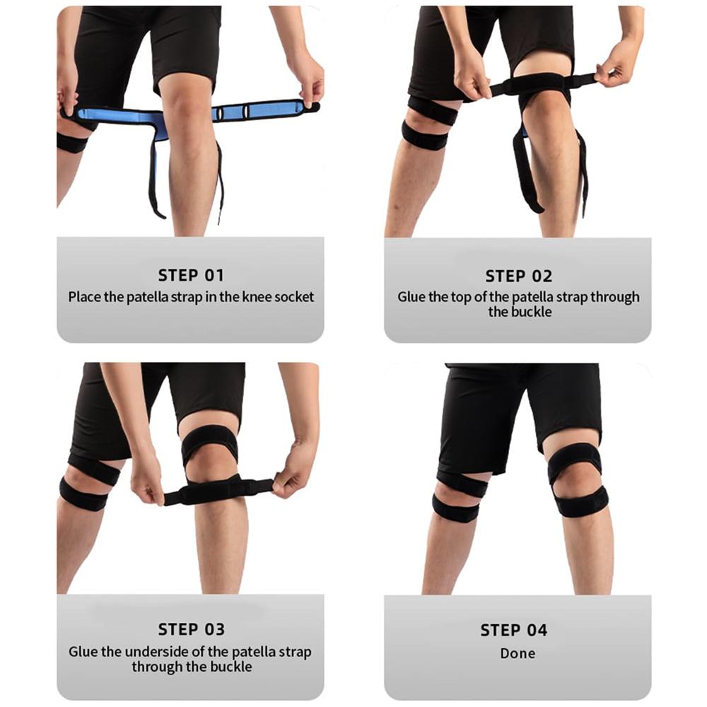 1 Stück Kniebandage Übergröße, Doppelte Patellasehnen-Stützbandage, Verstellbarer Neopren-Stabilisator für Meniskusriss, Arthritis