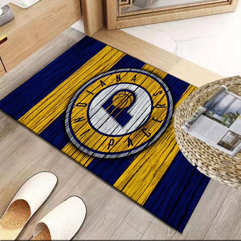 Pacers Basketball Team Carpet, Kitchen Rugs, Yoga Mat, Non-Slip Mats, Rug for Bathroom, Living Room Bedroom, Camping Rugs Christmas Gift