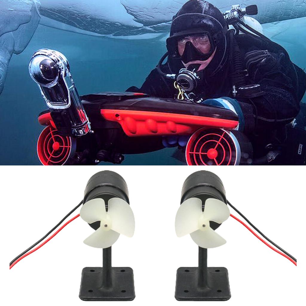 High Power 80W DC Underwater Thruster Motor For Bait Boat Models 10-20V 15kg Load Capacity