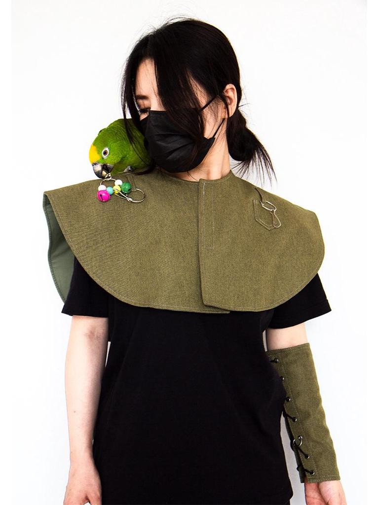 Parrot Diaper Nappy & Shawl Protector: Anti-Scratch/Bite Peony Design for Budgie & Cockatiel