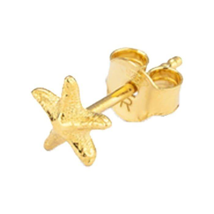 Piercing étoile de mer en argent plaqué or - Radiant - Design marin - Argent plaqué or 24K - Taille unique - Élégant