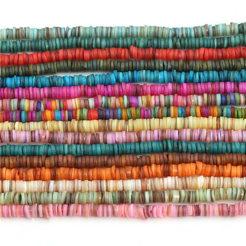 180-200 Stück Natürliche Muschel Scheibenperlen, Mesoporös für DIY Halskette Armband Ohrringe