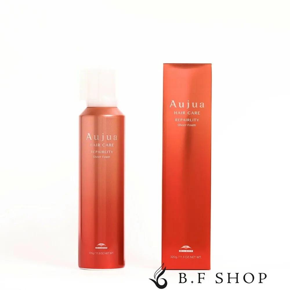 Milbon Aujuah Repairity Пена для ухода за волосами с маслом ши 320 г