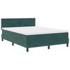 LED Box Spring Bed with Mattress Dark Green 140 x 200 cm Velvet