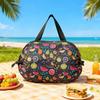 Katlanabilir Yeniden Kullanılabilir Bakkal Çantası Çiçekli Akordeon Katlanabilir Alışveriş Çantası Naylon Ağır Hizmet Alışveriş Bez Çantası Seyahat Piknik Kamp İçin Cebe Sığar