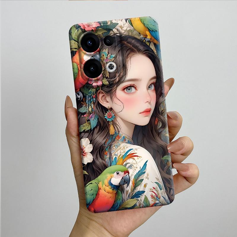 For OPPO Reno 13 CPH2689 Reno13 Phone Case Soft Silicone Funda Sweet Painted Fashion Cartoon Bumper Coque Printed Back Cover
