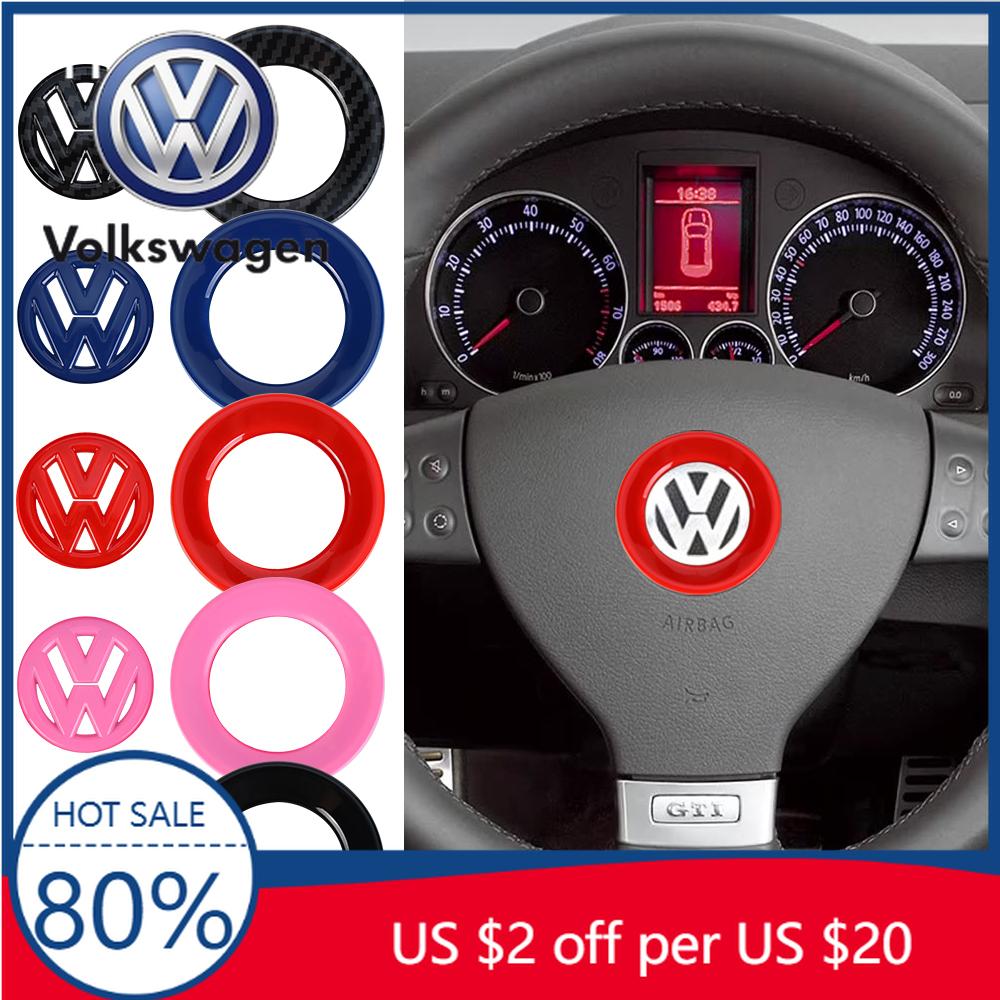 Pentru VW Volkswagen Jetta MK5 Golf Mașină Plastic ABS Volan Logo Cerc Ornament Autocolant pentru VW Golf Polo Jetta Touran Mk6 Tigua